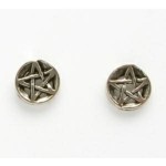 Pentacle Small Silver Studs