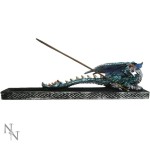 Incense Guardian has a silver, gold and aqua dragon