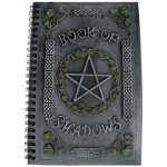 Ivy Book of Shadows has a pentagram surrounded by ivy and celtic knots