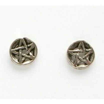 Pentacle Small Silver Studs