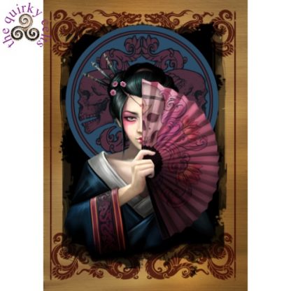 Geisha Skull Card