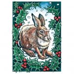 Holly Hare Yule Card