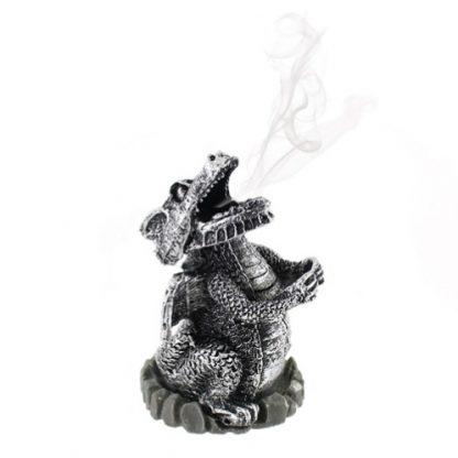 Silver Dragon Incense Cone Holder