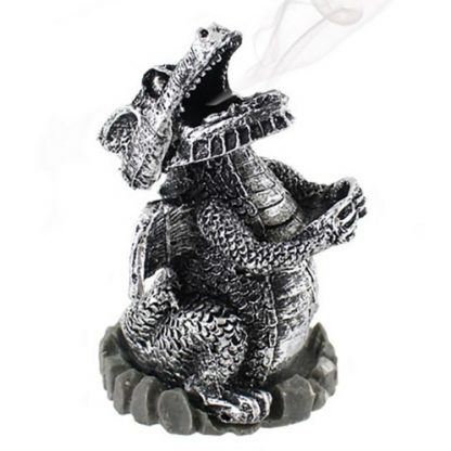 Silver Dragon Incense Cone Holder