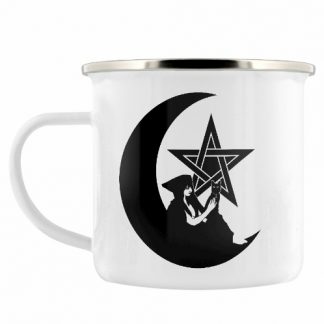 Pentagram Witch Enamel Mug