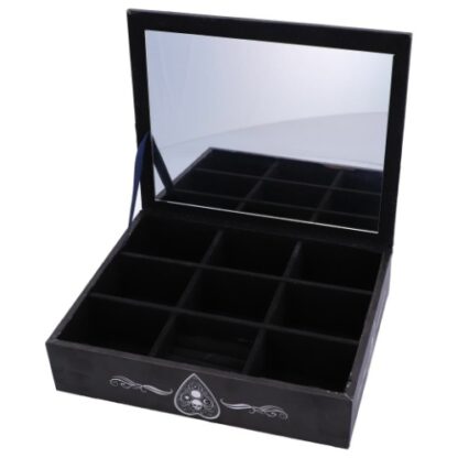 Black and White Spirit Board Jewellery Box inside