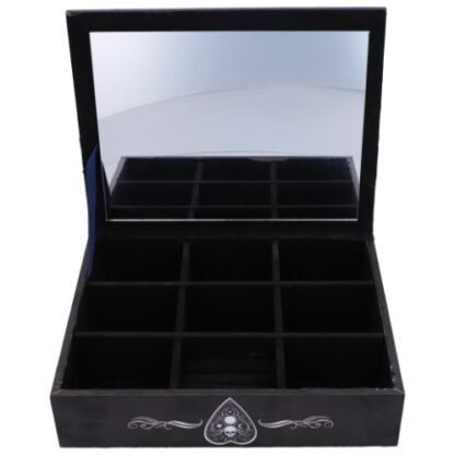 Black and White Spirit Board Jewellery Box inside