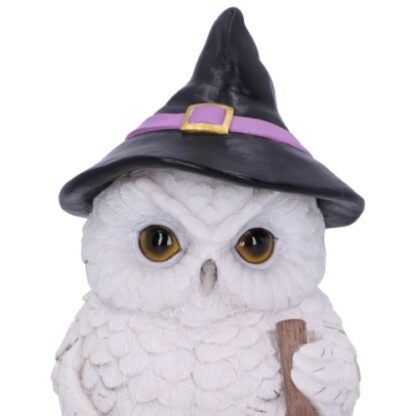 Snowy Magic Owl Figurine close-up