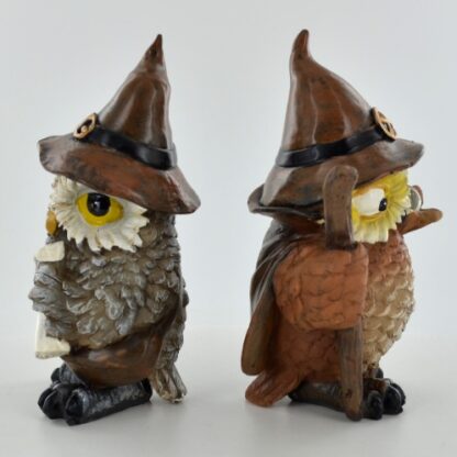 Set of Two Mystical Owl Figurines