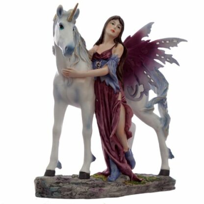 Mystical Friendship Unicorn and Fairy Figurine