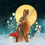 Yule Hare Card