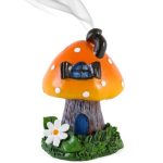 Orange Smoking Toadstool Incense Cone Burner