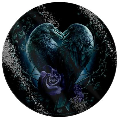 Raven Heart Glass Chopping Board