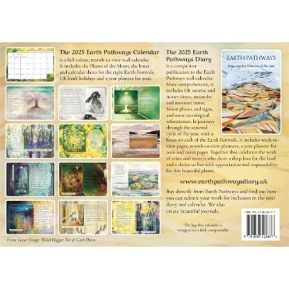 Earth Pathways Calendar 2025 back cover