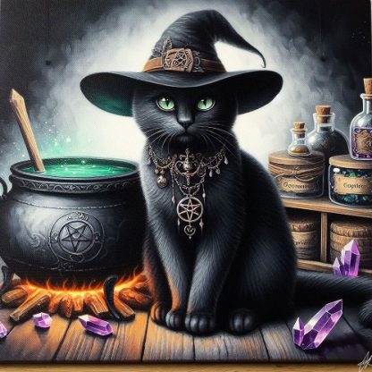 Cat Casting Potions Tile