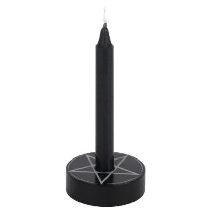 Pentagram Spell Candle Holder with candle