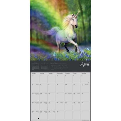 Unicorns by Anne Stokes Calendar 2025 April