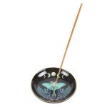 Lunar Moth Ceramic Incense Plate