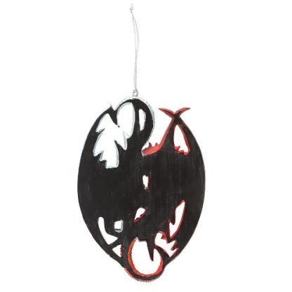 Fire And Ice Hanging Ornament back view