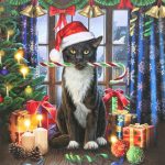 Krampuss Cat Light Up Canvas Picture